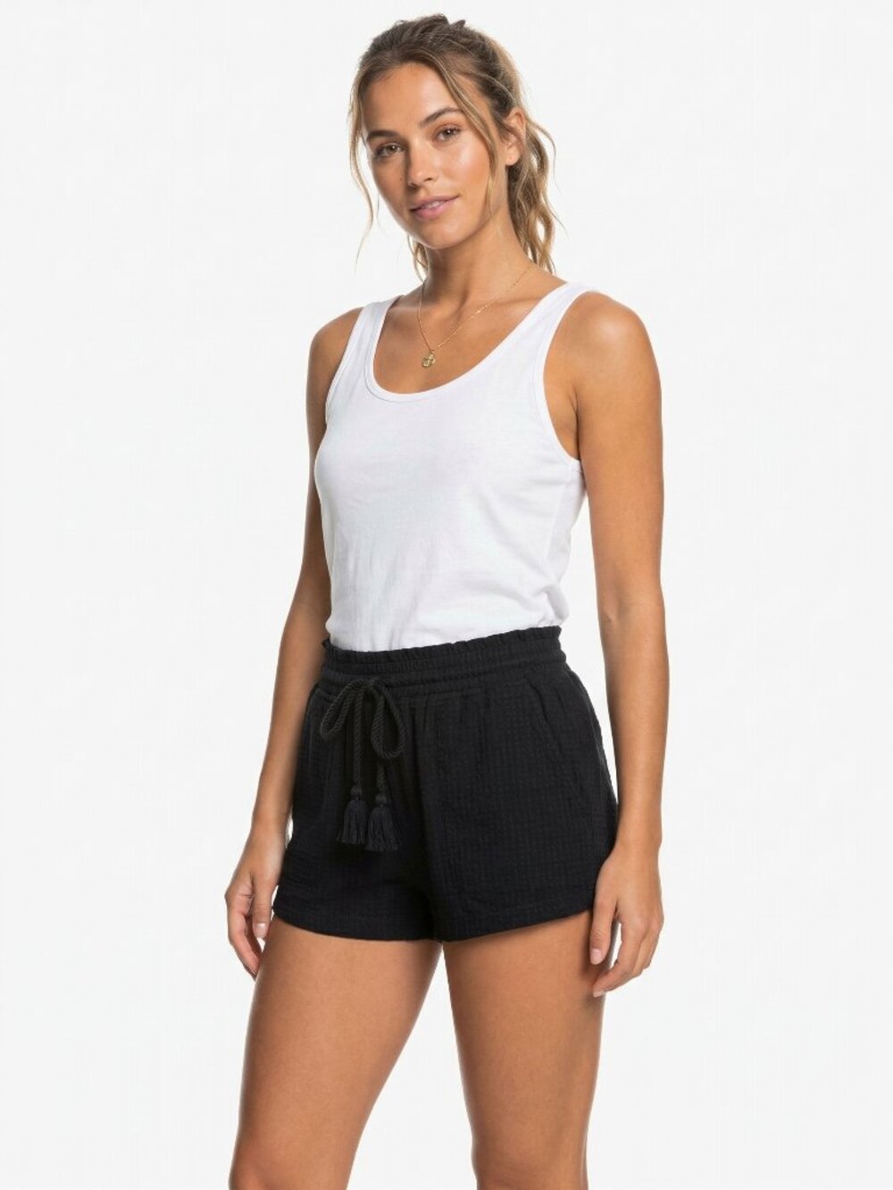 Roxy Oceanside Black Beach Shorts Size Small